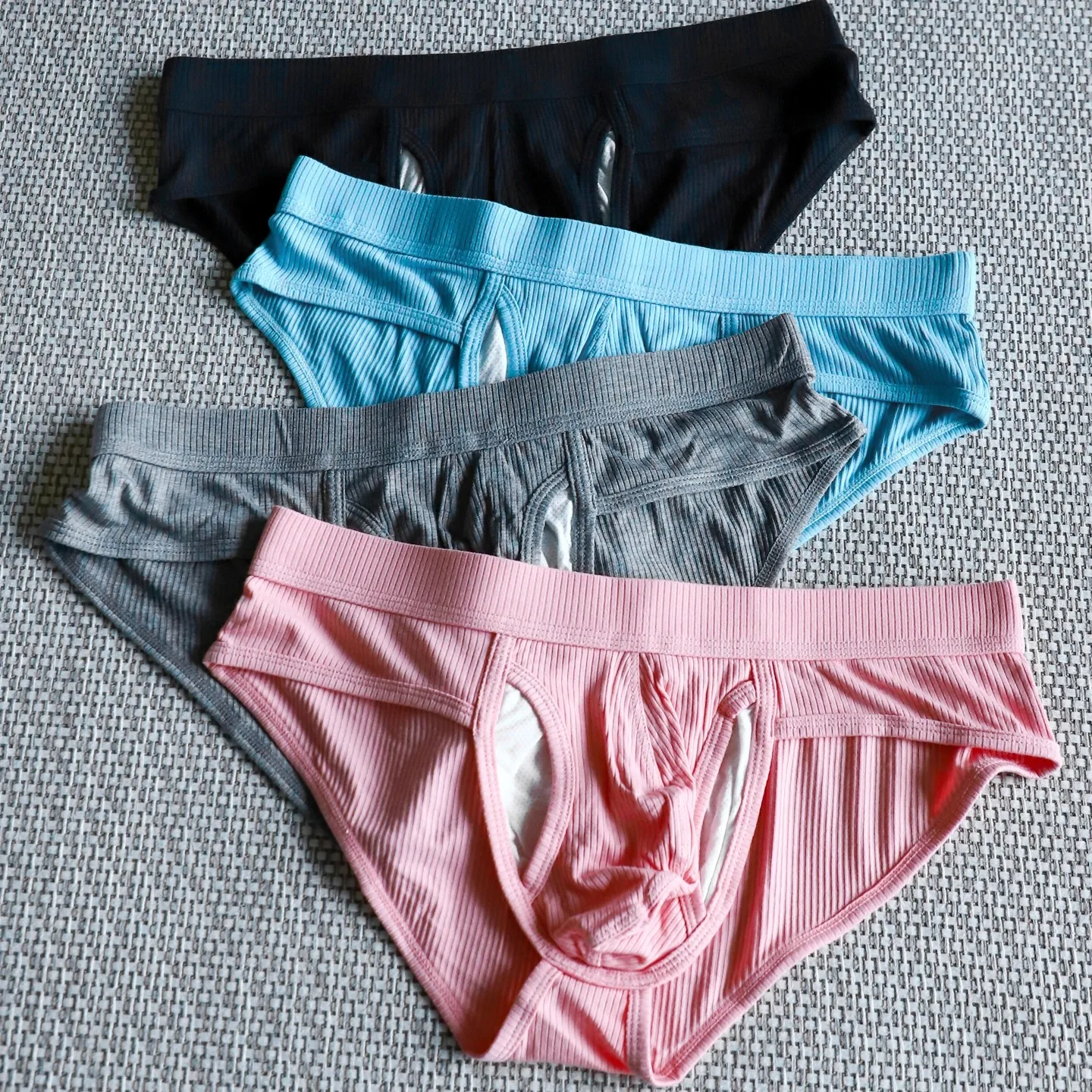 Celana Dalam Pria Viscose Bullet Separation Pouch, U Bulge Penis Bag, Seksi, Bernapas, Nyaman, Celana Dalam Mid-rise