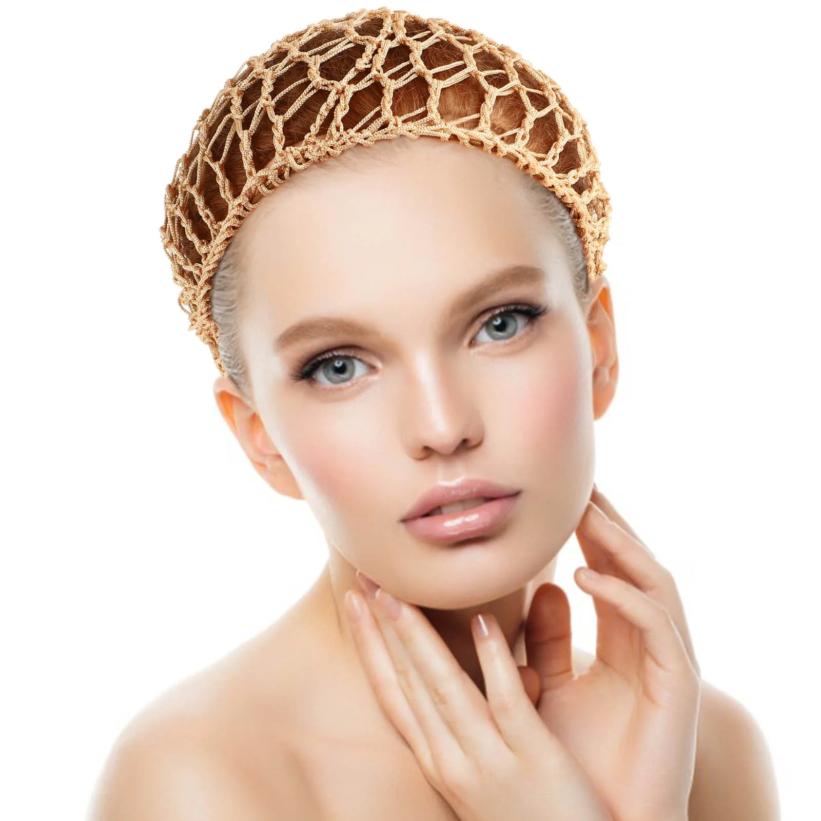 

2Pcs Mesh Hair Net Crochet Sleeping Hat for Use Protect Hair Neat Sleep Stretchy Fit for Men Women Haircap