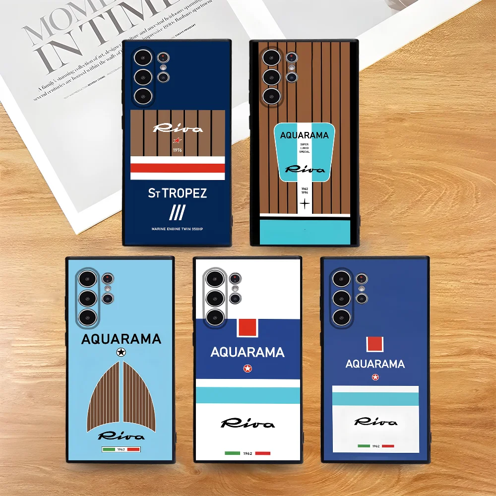 

Saint Tropez Riva Aquarama Phone Case For Samsung Galaxy S25 S24 S22 S23 Ultra S21 S20 Plus 5G Frosted Shockproof Full Cover