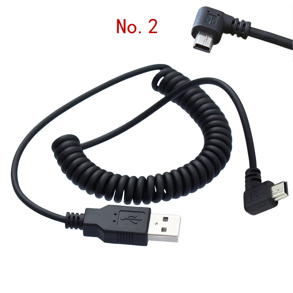 40CM USB 2.0 Male to MINI USB 2.0 Male 90 Degree mini USB Up or Down Angle Left or Right  Angled Retractable Data Charging Cable