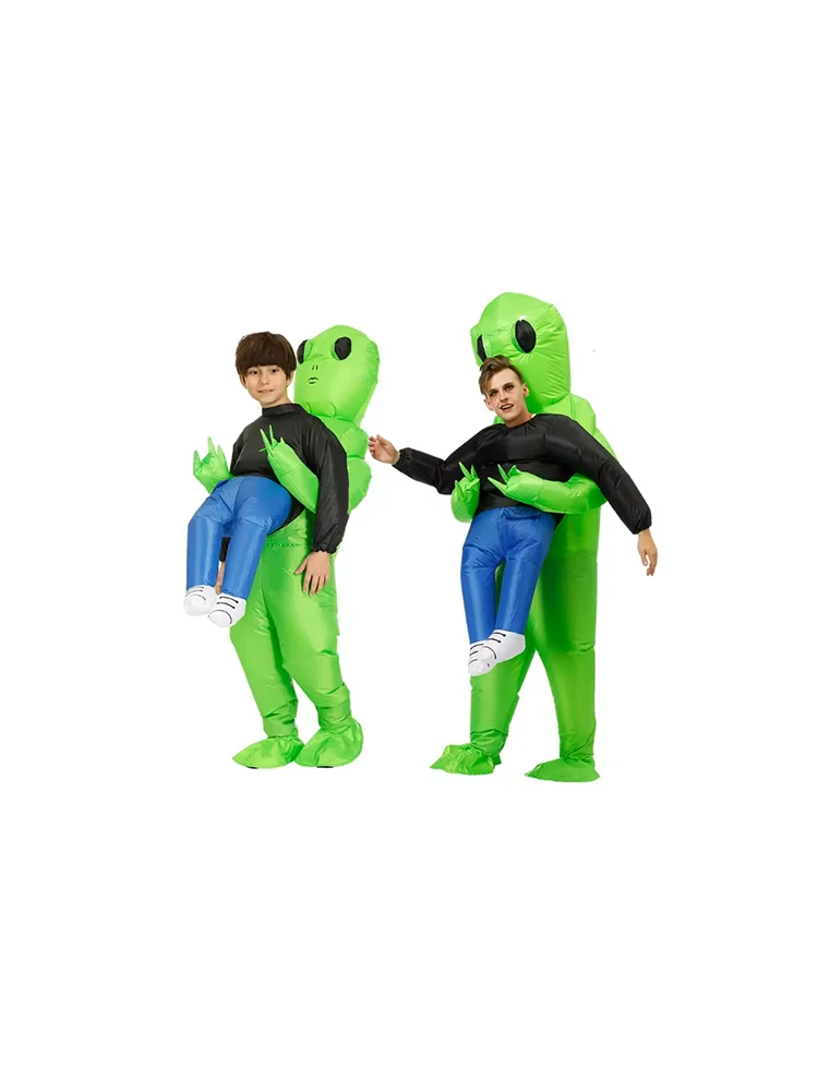 Adulte Alien gonflable Costume hommes garçons fête de noël Cosplay fille femmes enfants drôle Costume robe Anime fantaisie fête Halloween