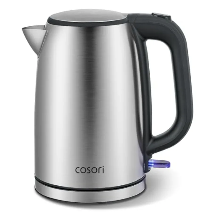

Electric Kettle Plastic-Free Interior 2 Lid Opening Angles Easy to Clean Automatic Shut Off and Boil-Dry Protection Stainless S