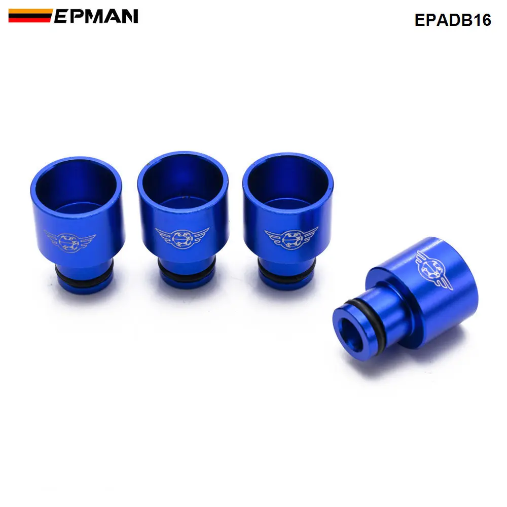 Huamengyuan Injecteurs De Carburant D'Huile De Voiture En Alliage D' Aluminium,4 PièCes Adaptateur D'Injecteur De Carburant,Entretoises D' Injecteur De Carburant Pour B16 B18 D16z D16y,Bleu