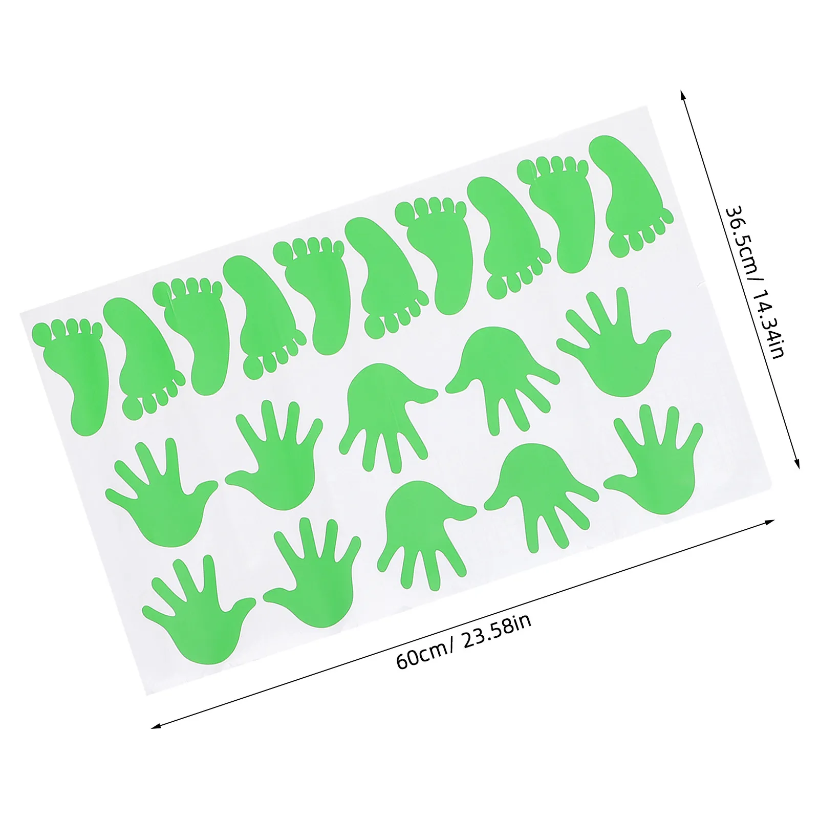 30Pairs Floor Stickers Handprint Decals for Preschool Nursery Classroom Multicolor Adhesive