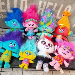 Brinquedo de pelúcia brilhante para crianças, Trolls Poby Blanche, boneca, presente de aniversário, genuíno, novo produto, 20-27cm, estoque