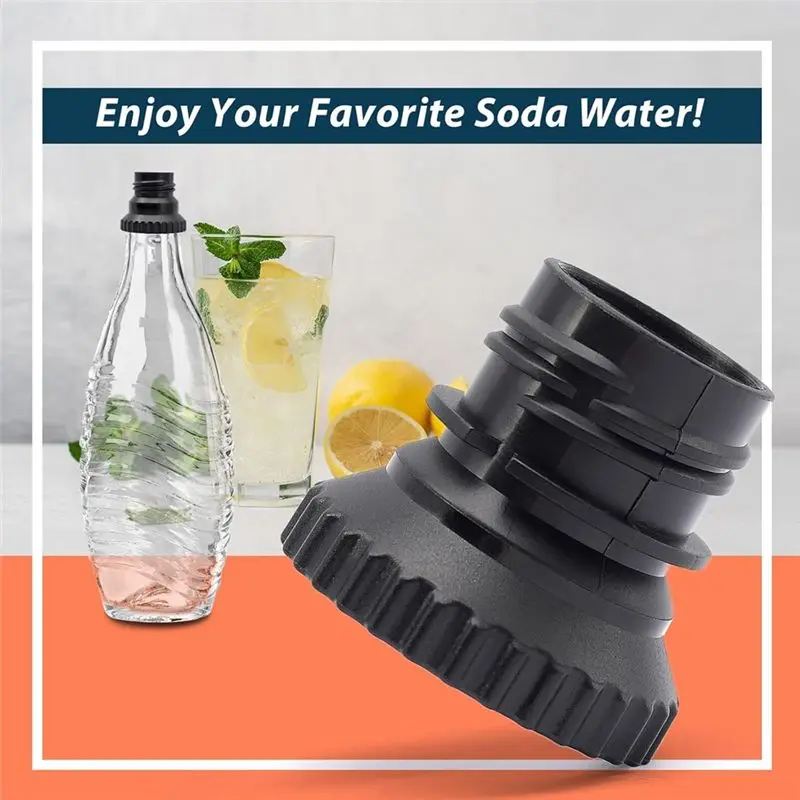 FLYY-2PCS Soda-Wasserflaschenadapter für Duo/Terra Sodastreams Glasflaschen, Schnellanschluss-Flaschenaufsatz für Soda-Maker – Detail 2