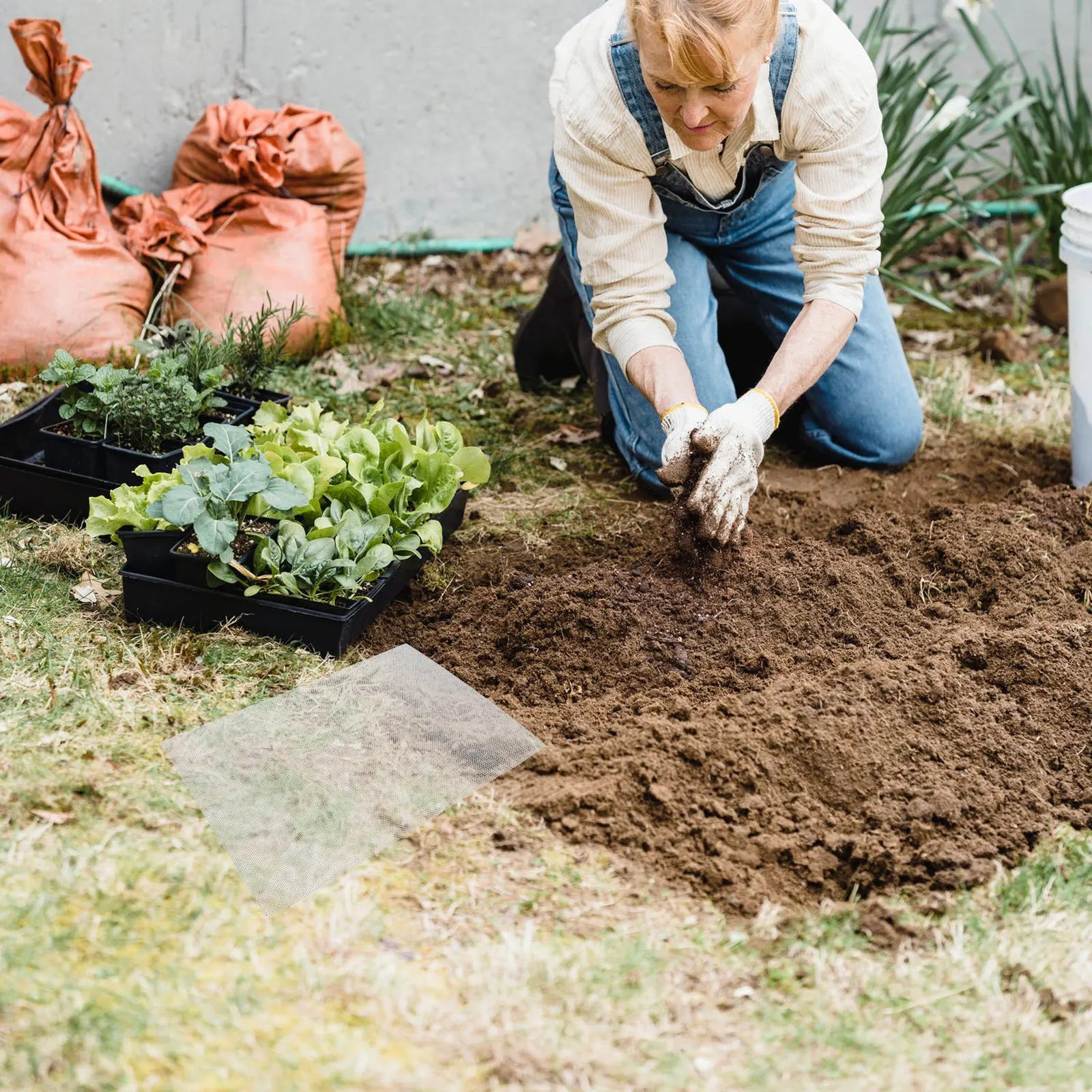 

4Pcs Seeding Tray Pad Mesh Growing Sheet for Germination Iron Durability Microgreens Sprouts Starter Mat Garden Propagation Tool