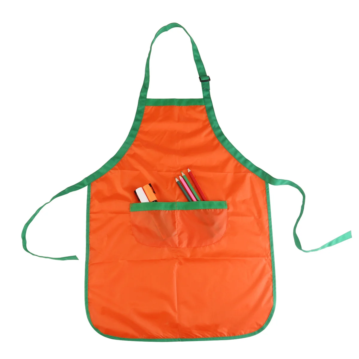 

Waterproof Art Smock Orange DIY Painting Drawing Sleevelet Pockets 3-12 Years Painting Smock Apron