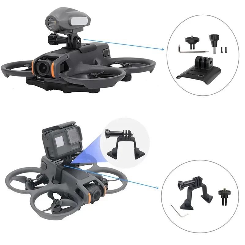 For DJI Avata 2 Multifunctional Adapter Mount Base Expansion Bracket Universal Drone Light For Gopro / Insta360 3/2/1/ Action2