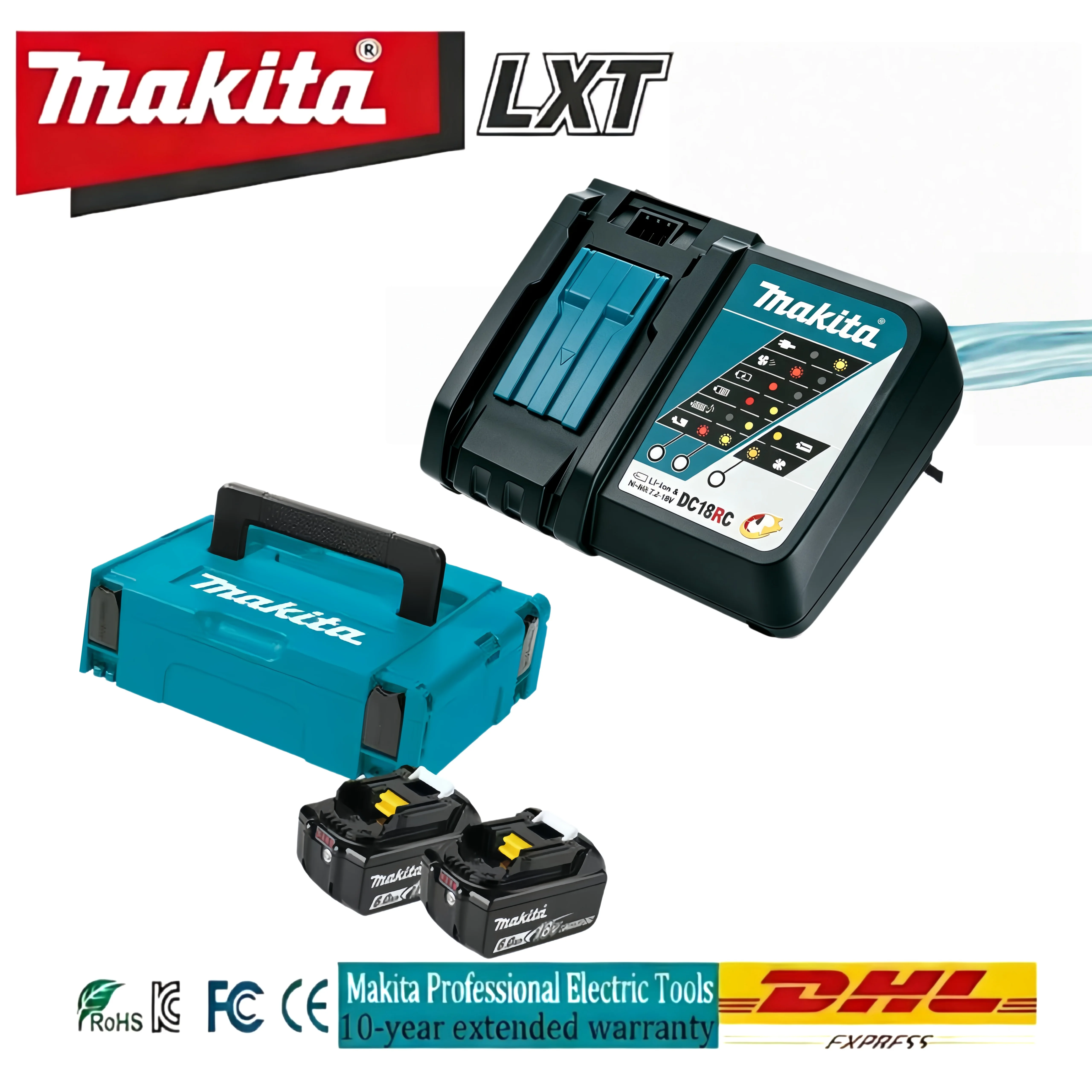 

Pro Grade 6A Fast Charger for Makita DC18RC Li-ion (BL1860/BL1850/BL1840/BL1830) - 14.4-18V w/ LED Display