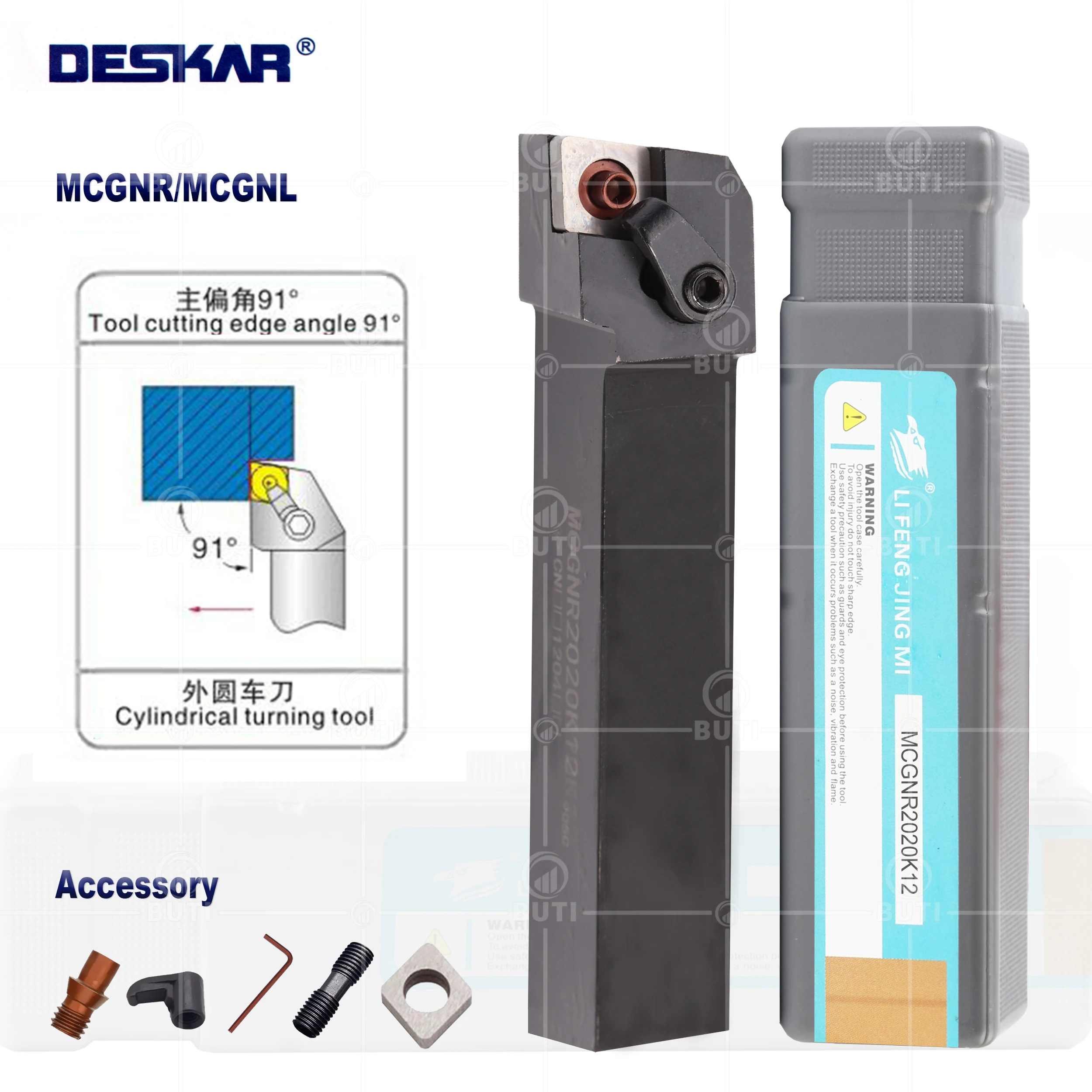 DESKAR 100% Original MCGNR1616H12 MCGNR2020K12 MCGNR2525M12 MCGNR MCGNL Lathe External Turning Holder For CNMG12 Carbide Inserts