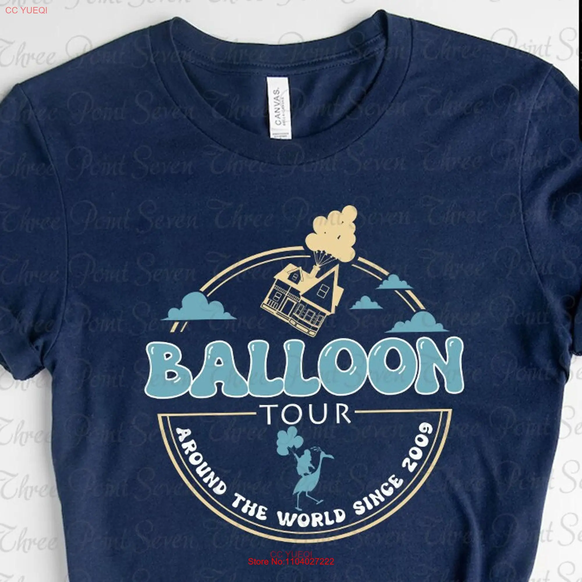 Up Balloon Tour T Shirt Kevin Bird Paradise Falls House Adventure Is Out There Carl Ellie E0963 long or short sleeves