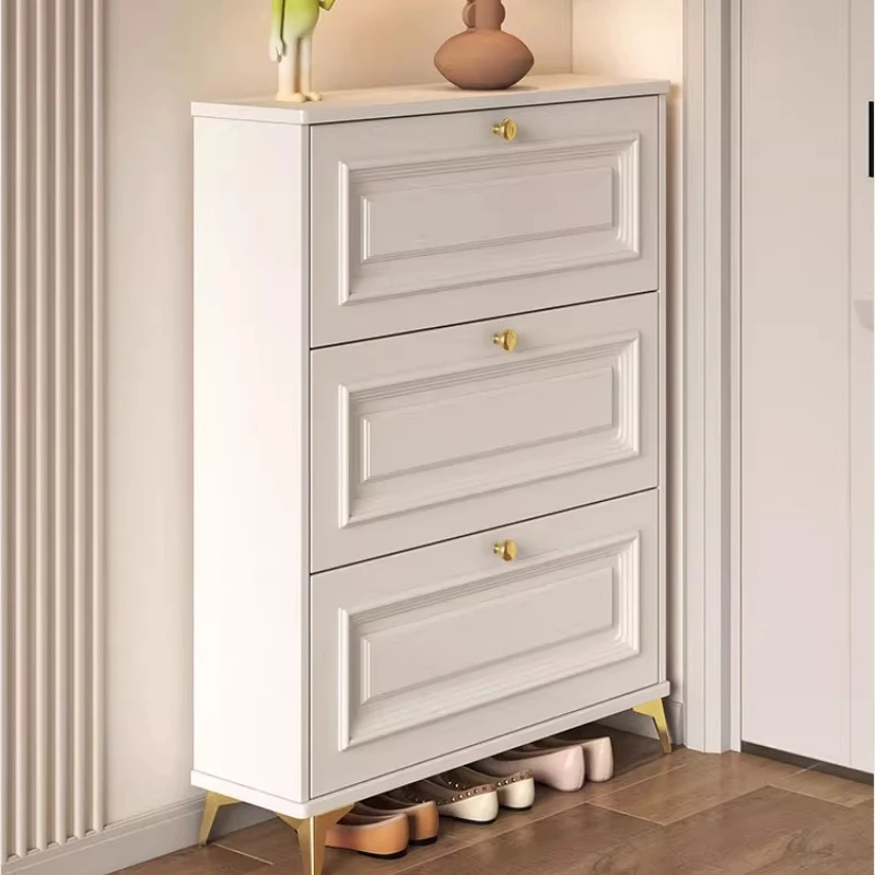 Knuckles Entrance Shoe Cabinet Vertical Drawer Brass Hallway Mirror Shoe Cabinet Door Wooden Meuble Chaussures Bedroom Furniture