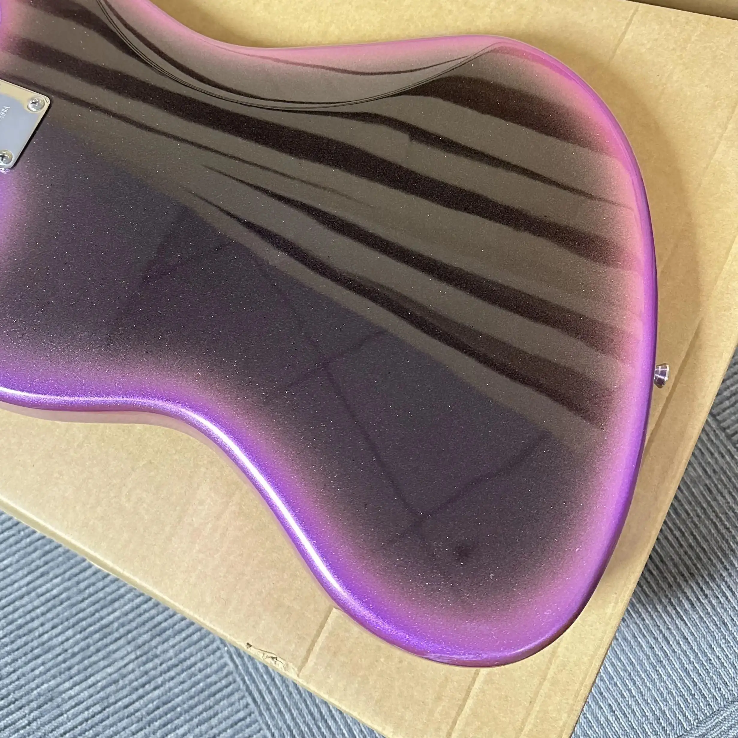 جيتار كهربائي مخصص - جسم أرجواني - 6 أوتار - 22 فريتس - مناسب لكل من المحترفين والمبتدئين - شحن مجاني #4