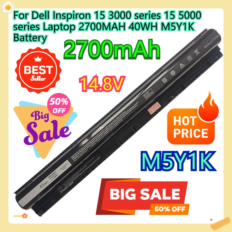For Dell Inspiron 15 3000 series 15 5000 series Laptop 2700MAH 40WH M5Y1K Battery