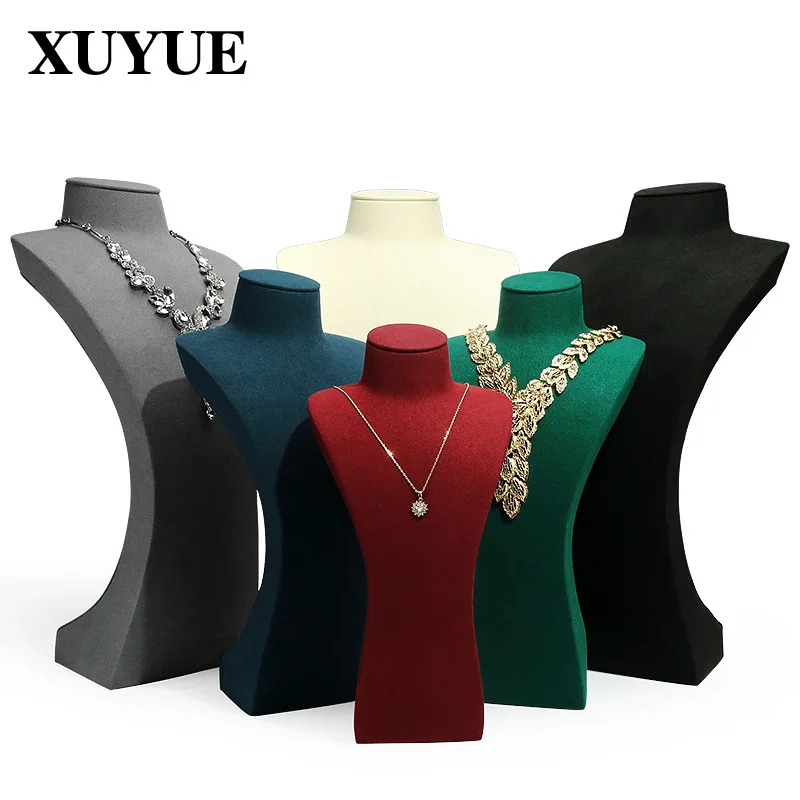 

Necklace Pendant Display Rack high-grade super fiber model neck jewelry display prop portrait neck Necklace Display Rack