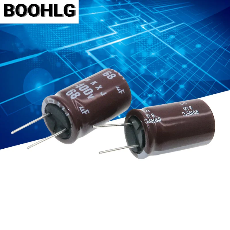 2pcs  original KXJ electrolytic capacitor 400v 68uf 16x25  nippon CHEMI-CON  high frequency and long life