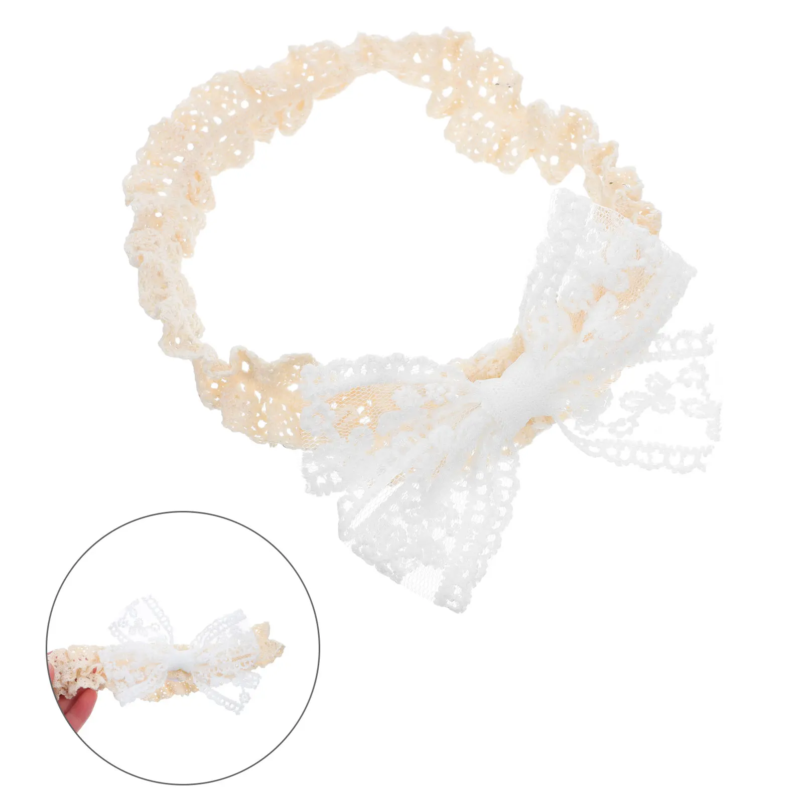

Soft Lace Headband For Adorable Bowknot Elastic Floral Hair Accessories Party