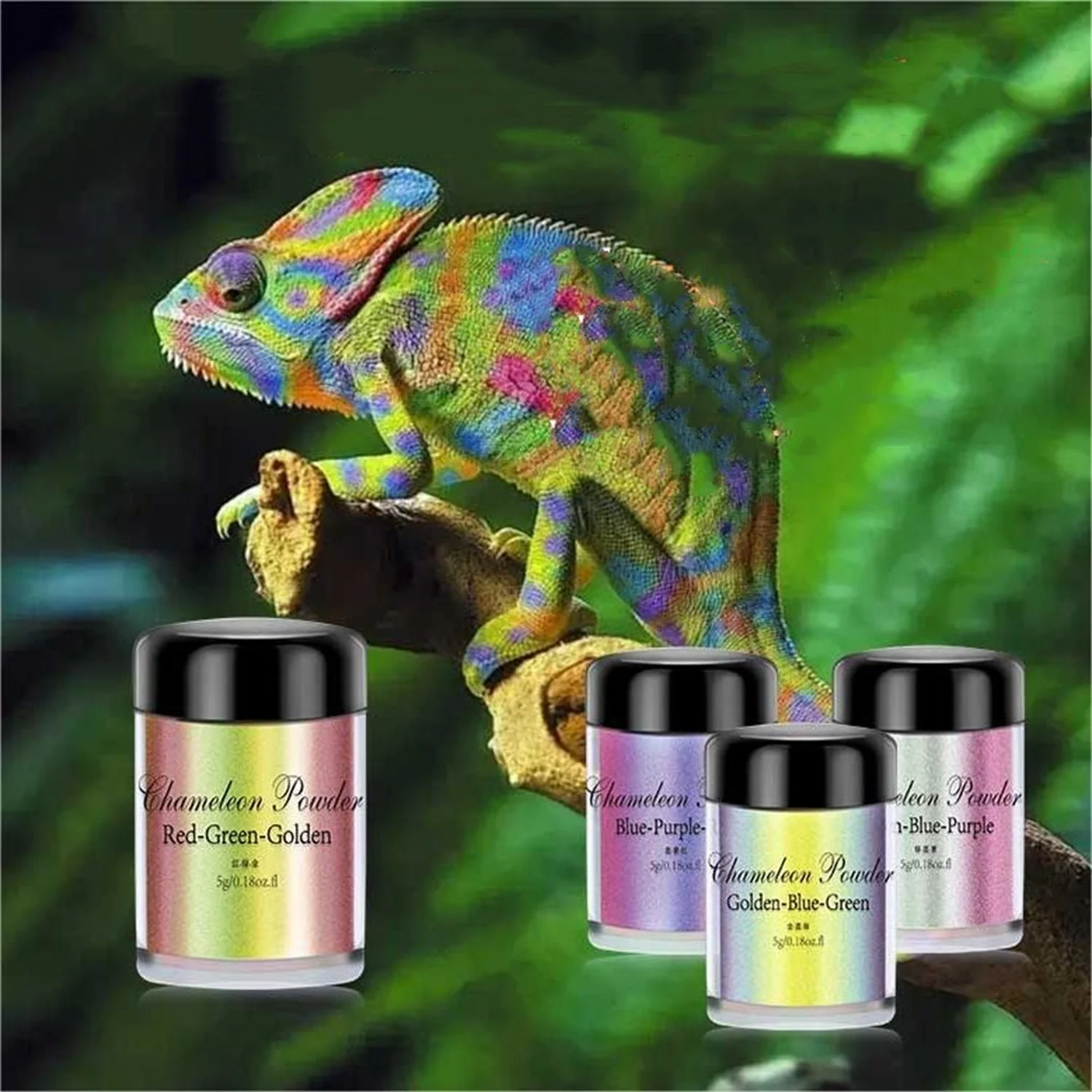 5 g/bottiglia Camaleonti magici Pigmento in polvere Stampo in resina epossidica Unghie artistiche Creazione di gioielli Forniture Glitter Pigmento di perle Colorante