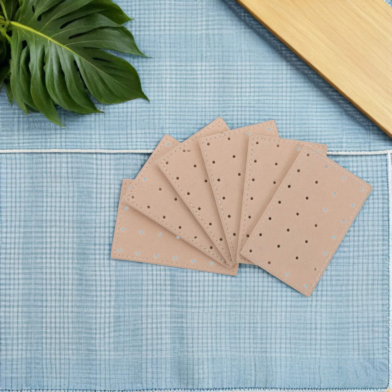 

6Pcs Stud Earring Storage Organizer Pad Portable Fabric Panel for Travel Home Jewelry Display and Protection Earring Card