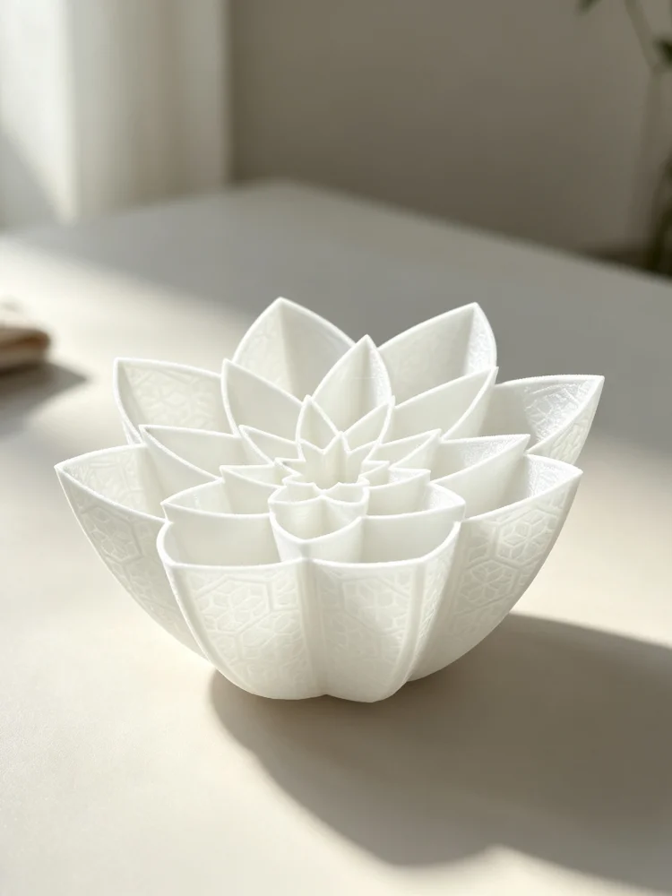 Lotus Petal Desktop Pen Holder and Stationery Organizer, Multi-Slot and Multi-Compartment Storage Design, Unique Floral Creative Flower Shape, Textured Surface Decorative Desktop Storage Box, Suitable for Storing Pens, Pencils, Scissors, Paper Clips, for Office Desk, Home Office, Study Desk, Student Desk, Exquisite Desktop Ornament, Desktop Organizer for a Tidy Workspace