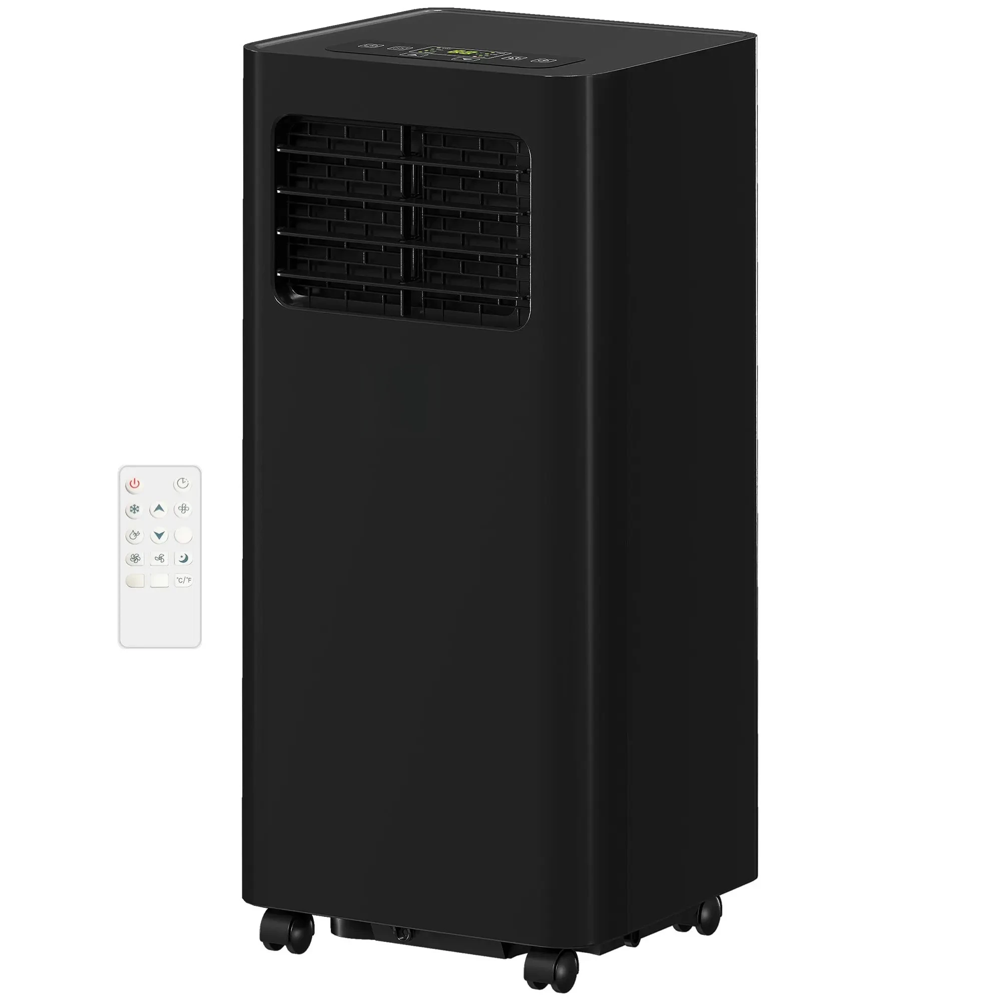Para aire acondicionado móvil de 10000 BTU, 441 pies cuadrados. Ft., Unidad de CA con deshumidificador, suspensión, temporizador de encendido/apagado 24 horas, kit de ventana, negro