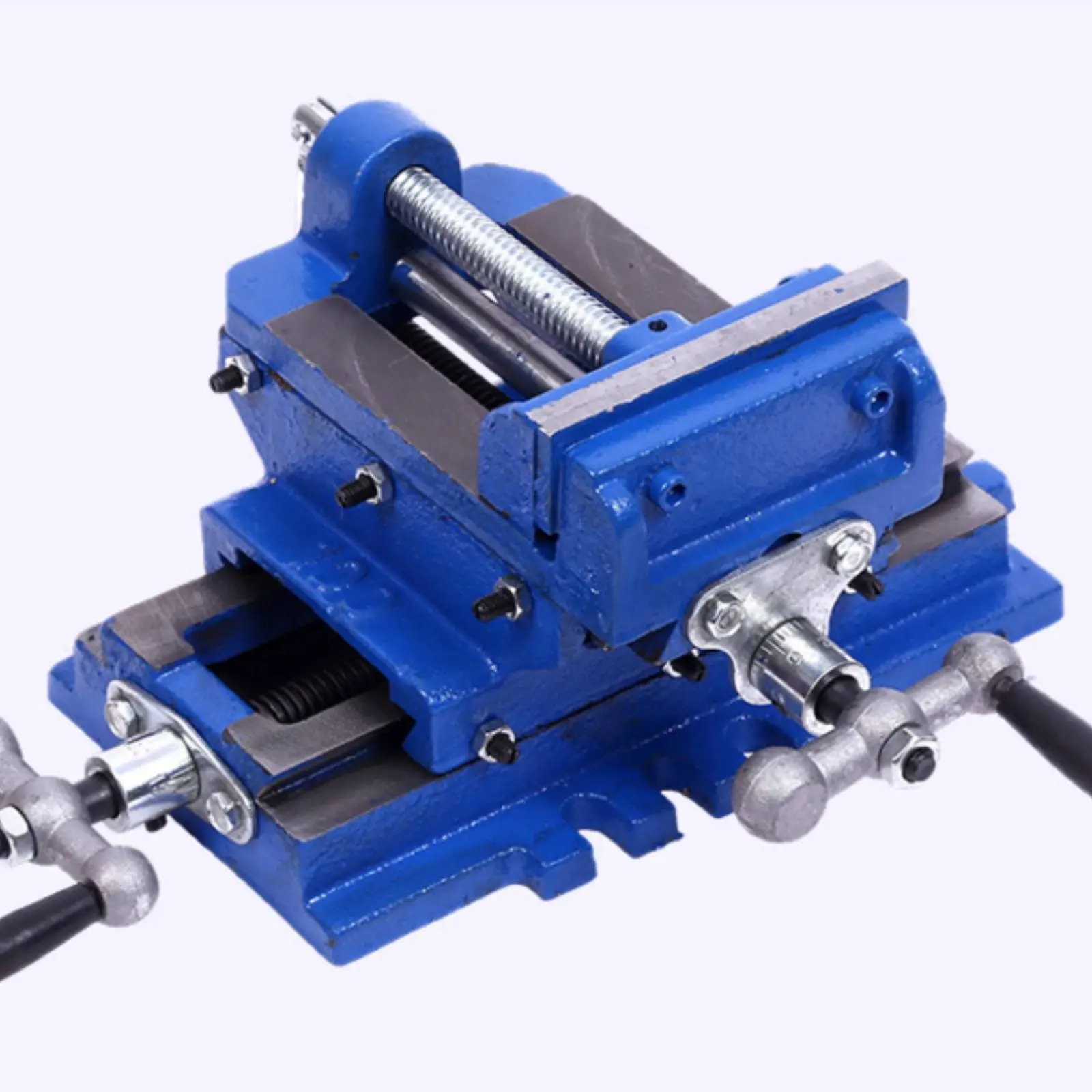 Heavy Duty Cross Slide Drill Press Vise 2 Way Sliding Metal Clamping Vice Workbench Clamp for DIY Workshop Metal Processing Tool