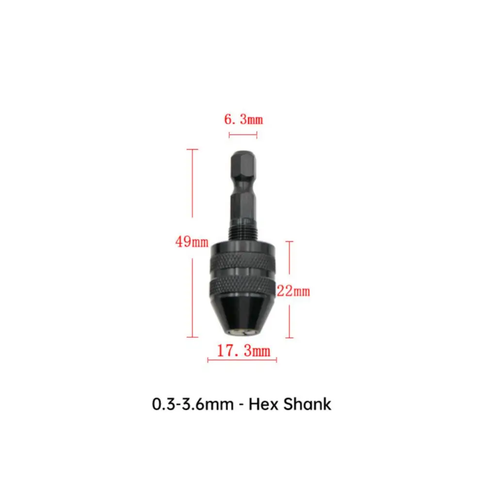 Drill Chuck 0.3-8mm Mini Jaw Quick Change Keyless Drill Bit Adapter Holder Clamp Fixing Device Tools Electric Hex Shank Adaptor