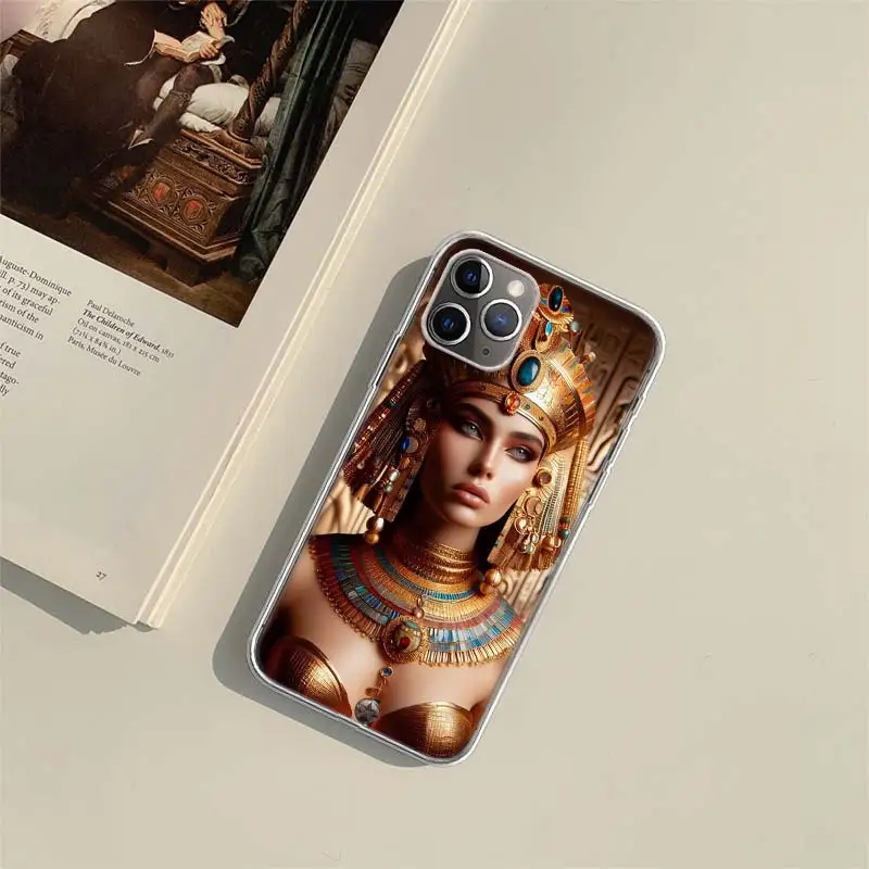 Egyptian Queen Pharaoh Phone Case For Apple Iphone 15 14 13 16 Pro Max Cover 11 12 Mini Fundas X XS Max XR 8 7 Plus Shell Coque