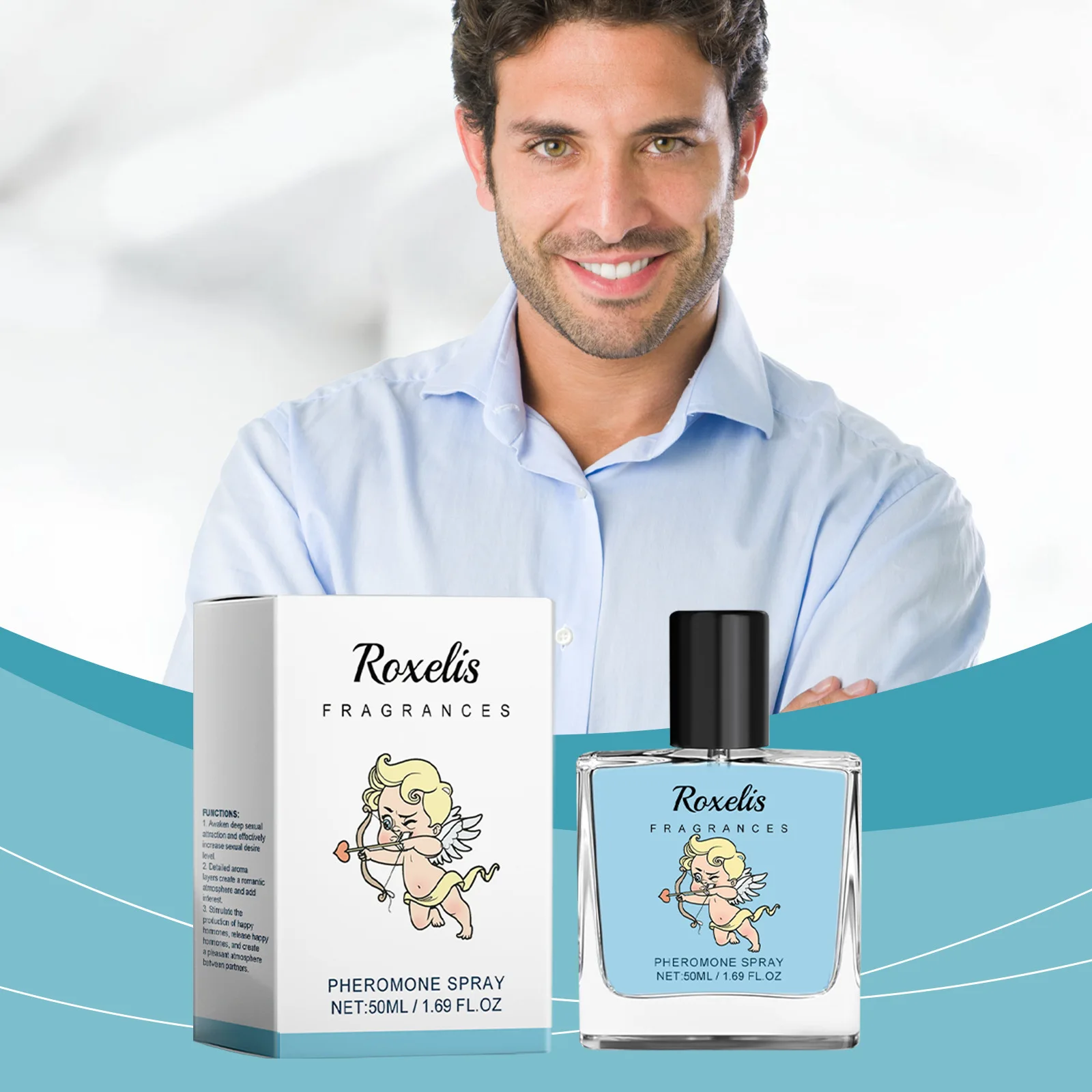Fragancia Cupido Angel, rico lanzamiento de colonia, encanto elegante y deja un perfume de colonia en la marcha.