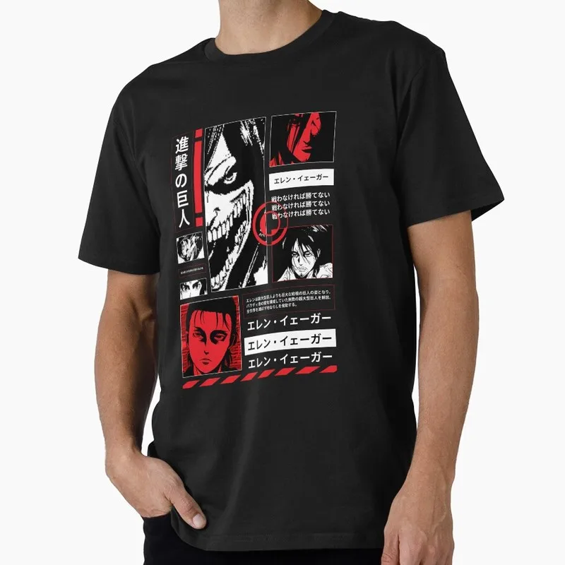 Attack on Titan Anime Gift T shirt 1203 Short Sleeve Graphic Clothes All size tops S-6XL 100% cotton printed tee