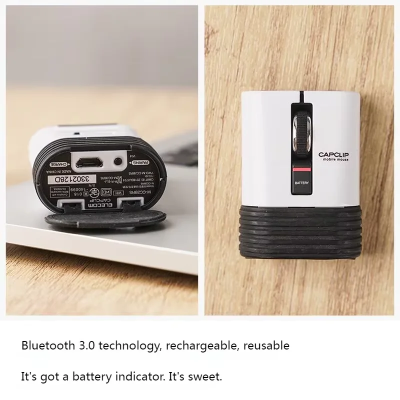 Portable Mini Bluetooth Mouse Mute Rechargeable Battery Level Display 40g Lightweight Optical Wireless Mice For Laptop Tablet