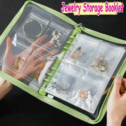 INS Anti-oxidation Jewelry Storage Albums Desktop Drawer Organizer Transparent Necklace Bracelet Ring Book Holder Jewelry Bag