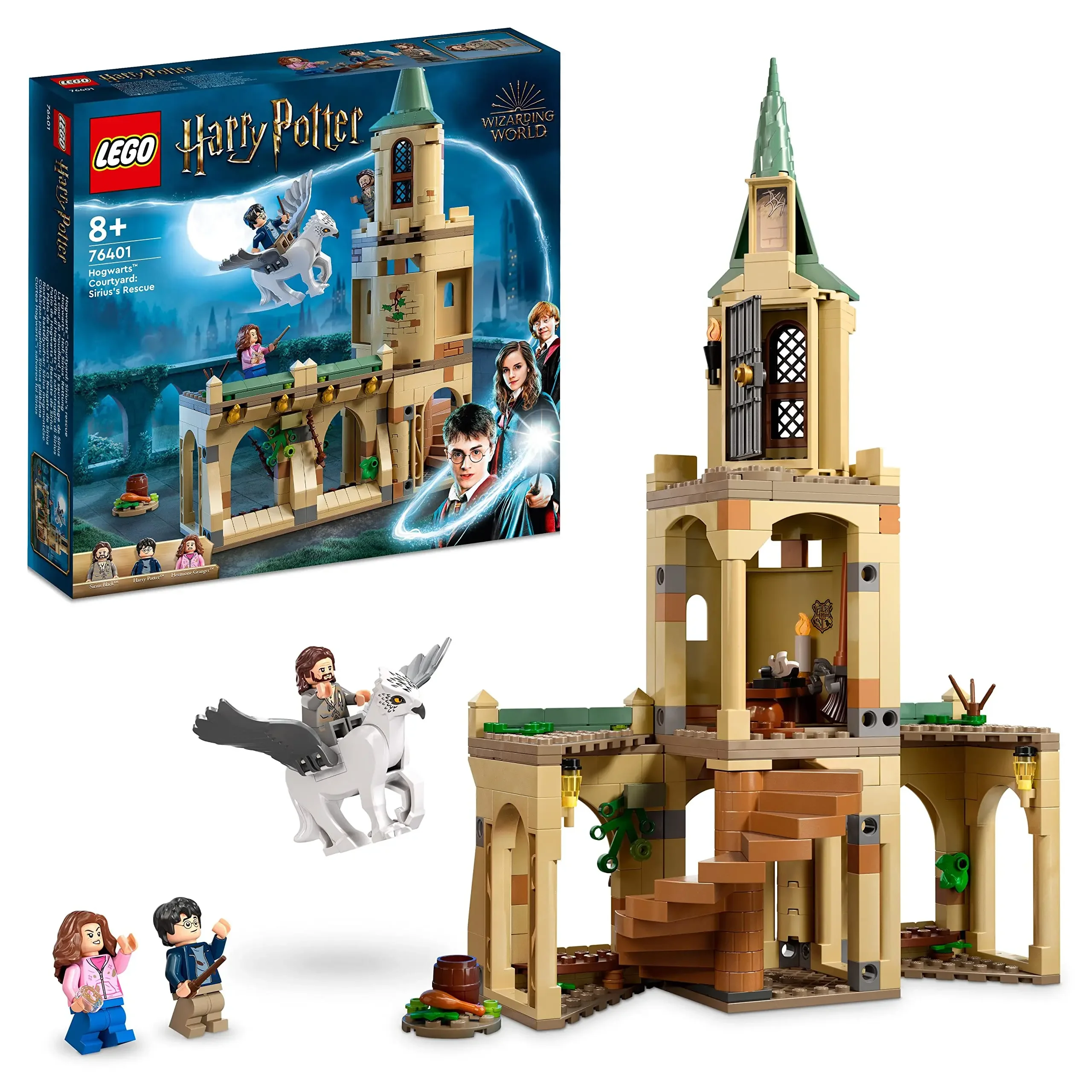 LEGO® Harry Potter™ Hogwarts™ Courtyard: Sirius’s Rescue 76401 Building Kit; Castle Playset for Kids Aged 8+