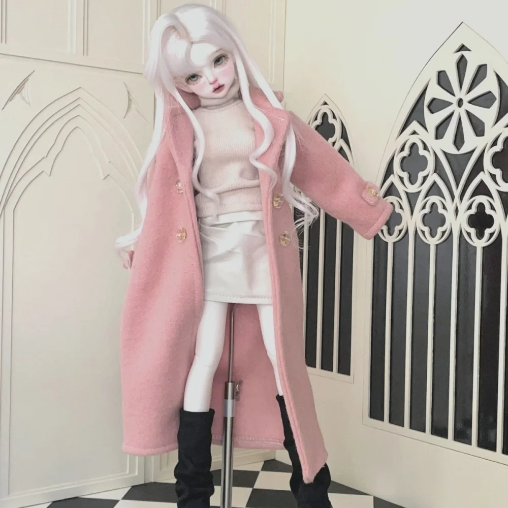 bjd doll clothes suitable for 1/4 size long loose wool coat coat multi-color optional doll accessories