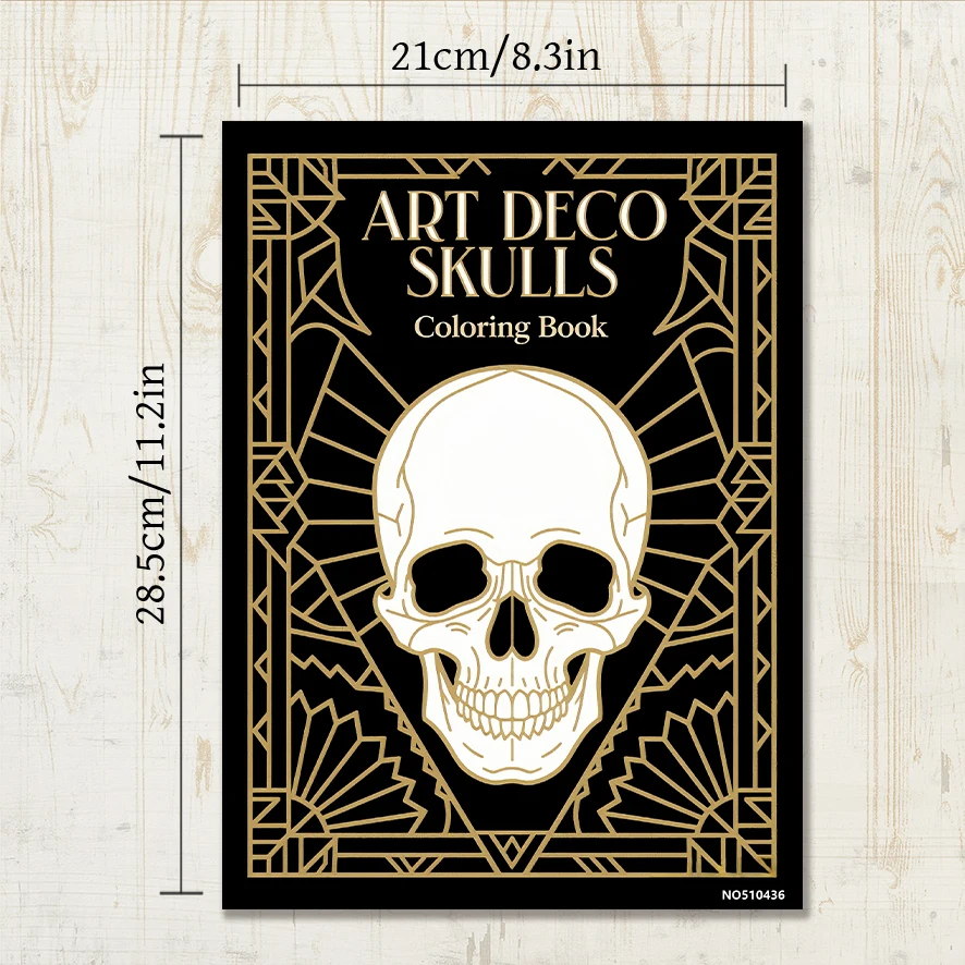 Mystic Skull Adult Coloring Book - 8.3x 11.2 Inch 22 Page Coloring Book - Helps Reduce Stress and Ease Emotions