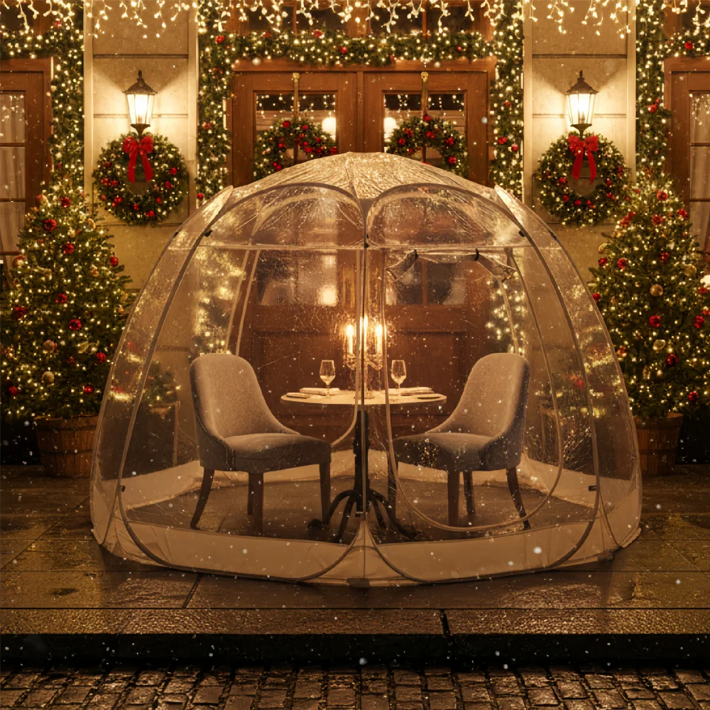 Large Pop-Up Bubble Tent Instant Igloo Weatherproof Outdoor Screen House Oversize Pod for Camping Patios Cold Protection