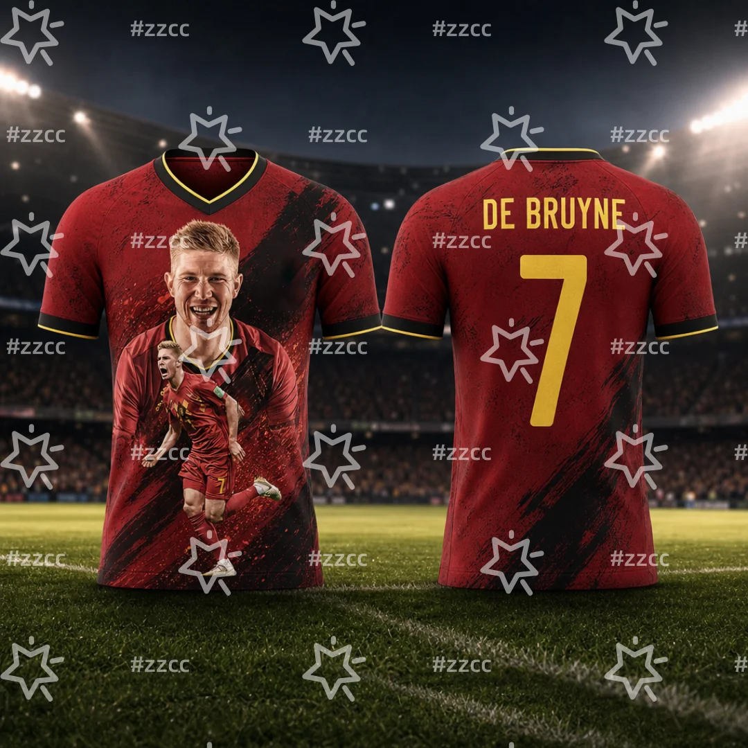 2026 Kevin De Bruyne Belgium Team Football Jersey Match & Training Kit Summer Sports Men's T-Shirt Kid's Clothing Tee Y2k Woman