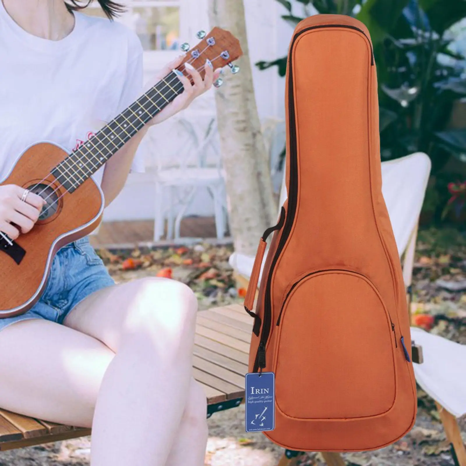 Double Shoulder Ukulele Bag Waterproof Ukulele Backpack Cute Oxford Cloth Ukulele Cover for Stage Performance Beginners Gifts