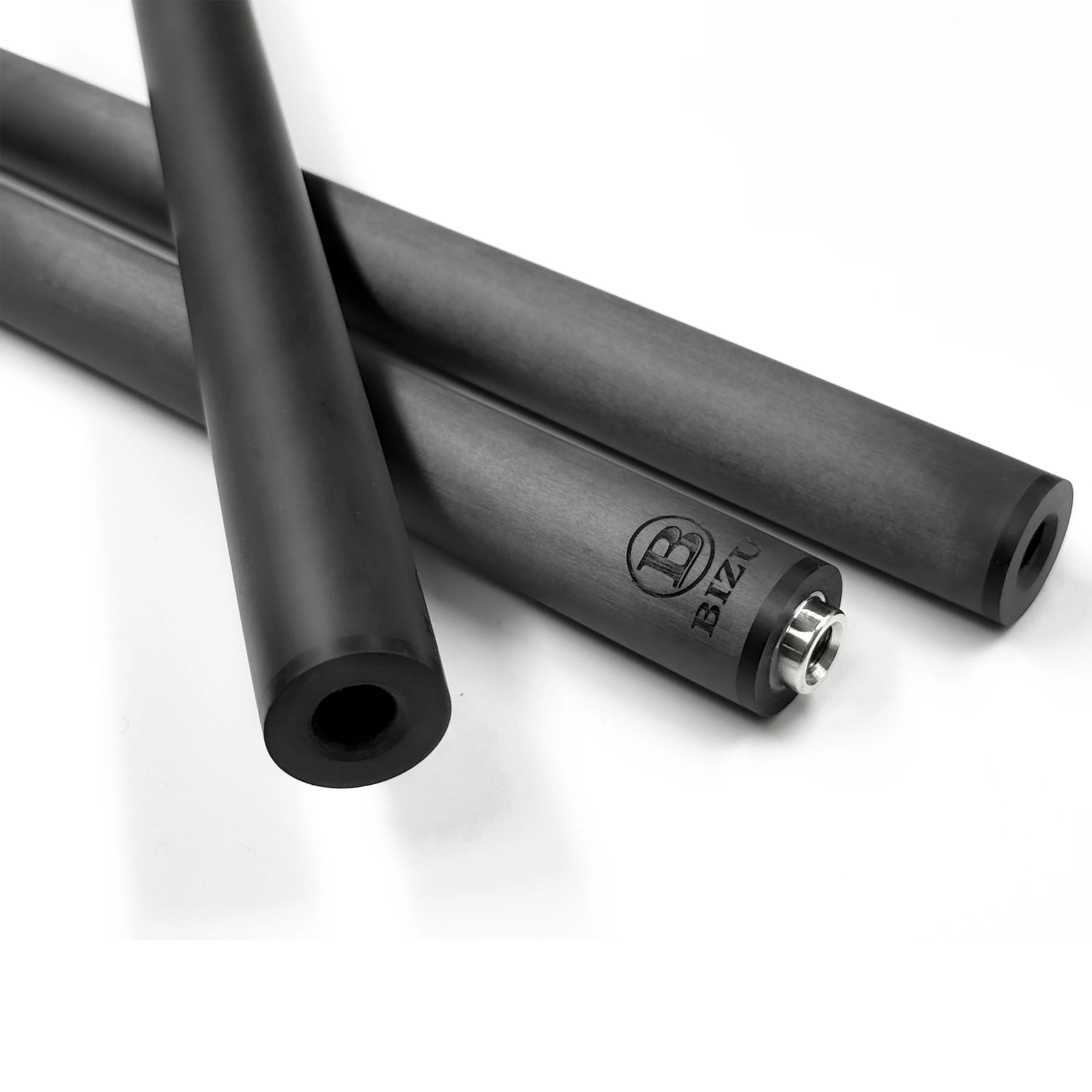 13mm Tip Pool Cue Shaft, Black Tech Carbon Fiber Pro Taper Punch Shaft for Kick-off, Red Skin Head, Break Cue Shaft (Only Shaft)