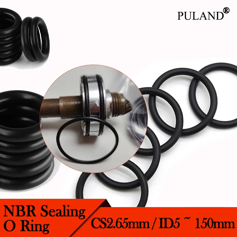 

10/50Pcs NBR O Ring Seal Gasket CS 2.65mm ID 5/6/6.7 ~ 150mm Nitrile Butadiene Rubber Spacer Oil Resistance Washer Round Shape B