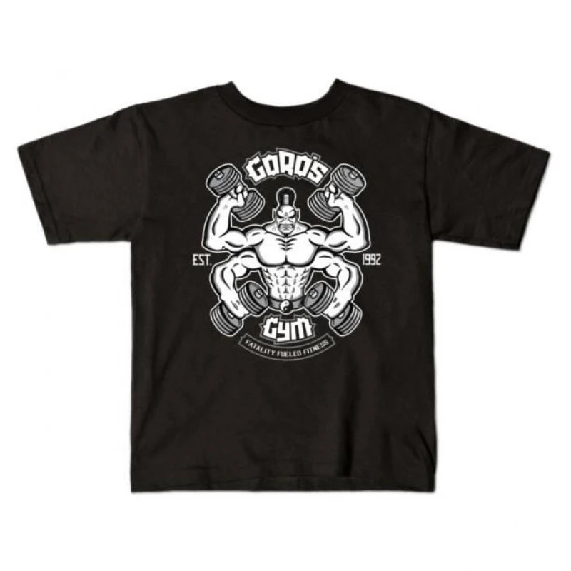 Goro's Gym 90's Mortal Kombat Gift tee for gamer 100% cotton printed Men's Short Sleeve Graphic T-Shirt All size tops S-6XL