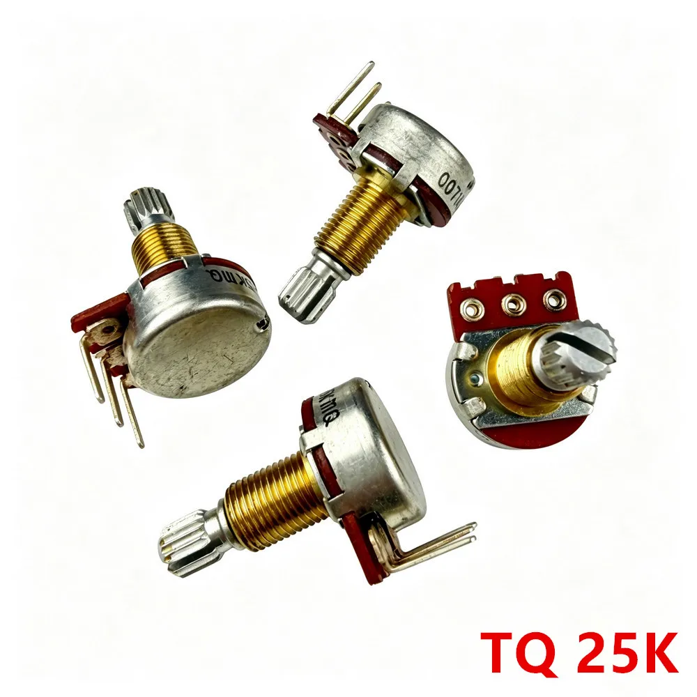 1 Piece Brass Shaft A25K Potentiometer(POT) For Electric Guitar Bass Active Pickup TQ 25K