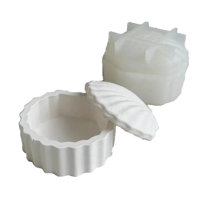 DIY Shell Shaped Container Silicone Molds 3D Epoxy Resin Mold DIY Storage Box Molds Crafts Jewelry Making Supplies