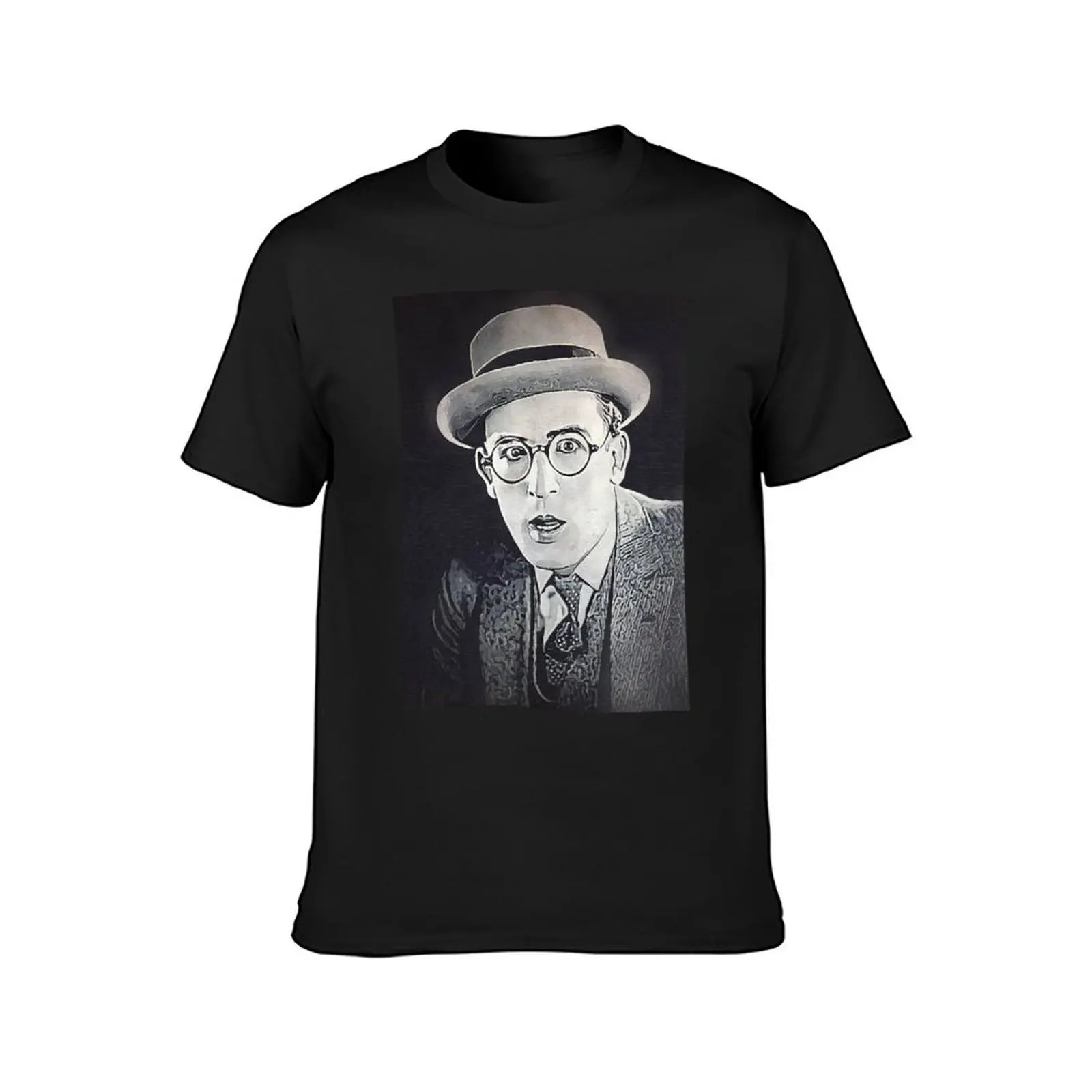 Harold Lloyd Art - oil paint - D52 T-Shirt aesthetic clothes new edition blacks heavy weight t shirts for men