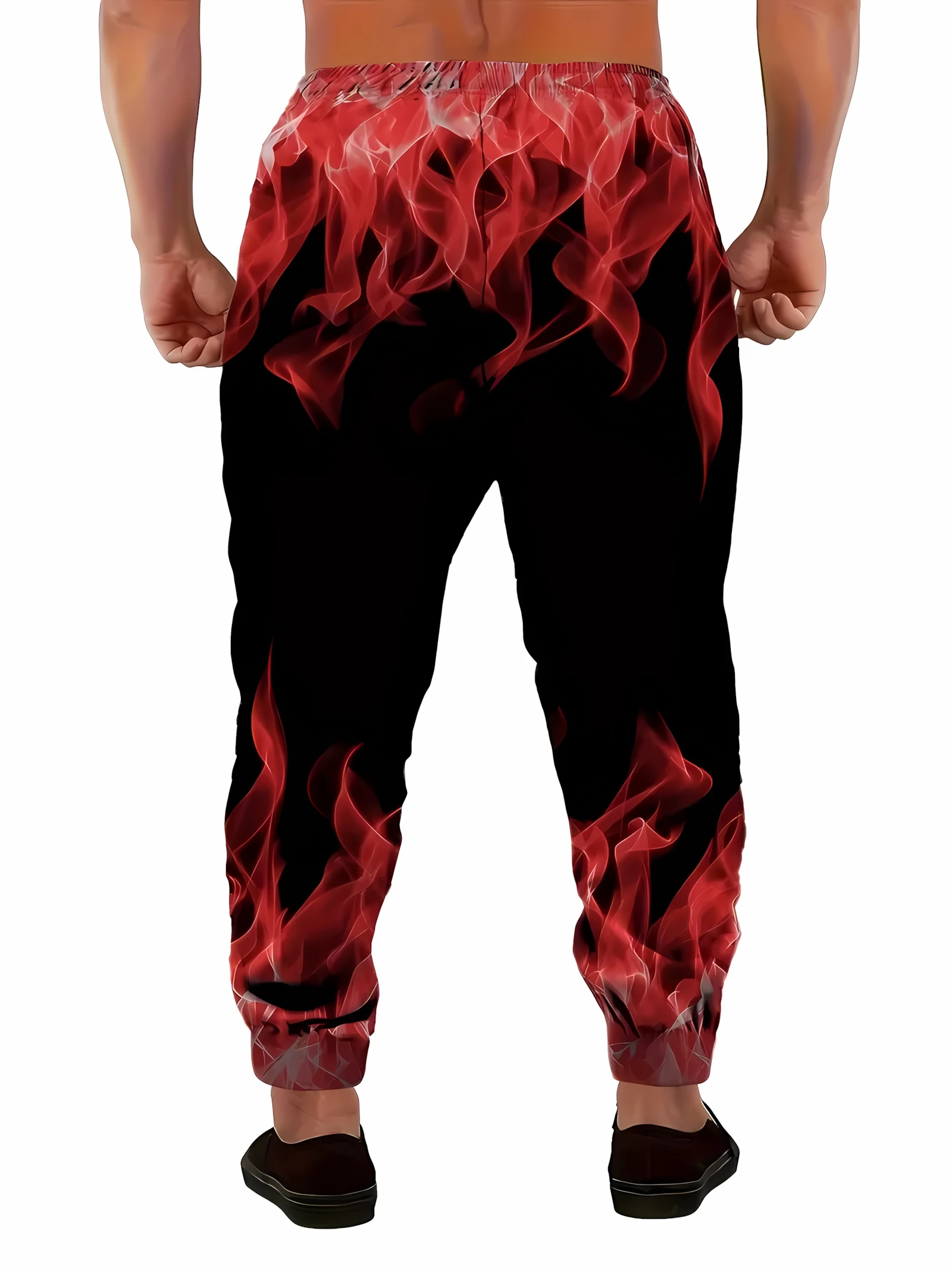 Pantaloni a gamba dritta da uomo con coulisse stampati in 3D, eleganti e casual, per l'autunno del 2025