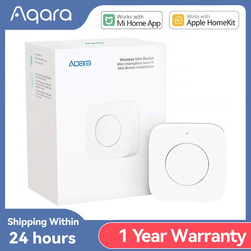 مفتاح صغير لاسلكي Aqara ، اتصال Zigbee متعدد الاستخدامات ، زر تحكم ثلاثي الاتجاهات للأجهزة المنزلية الذكية ، متوافق مع مجموعة أبل المنزلية