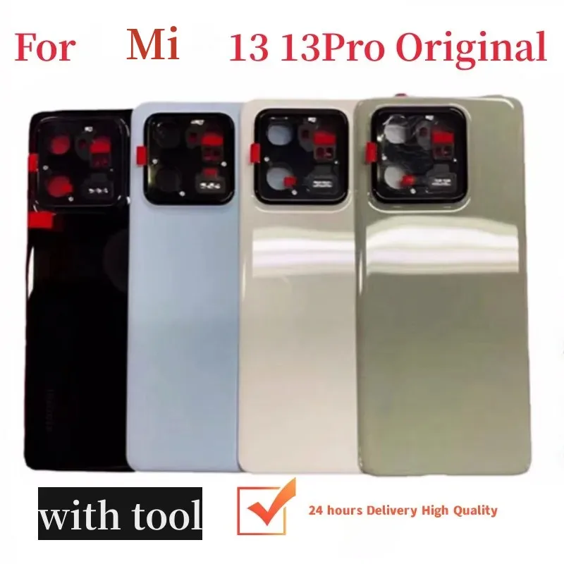 

Ceramics Glass For Xiaomi 13 Battery Cover Housing Case For Xiaomi 13 Pro Back Cover Rear Case Door+Camera Frame Logo