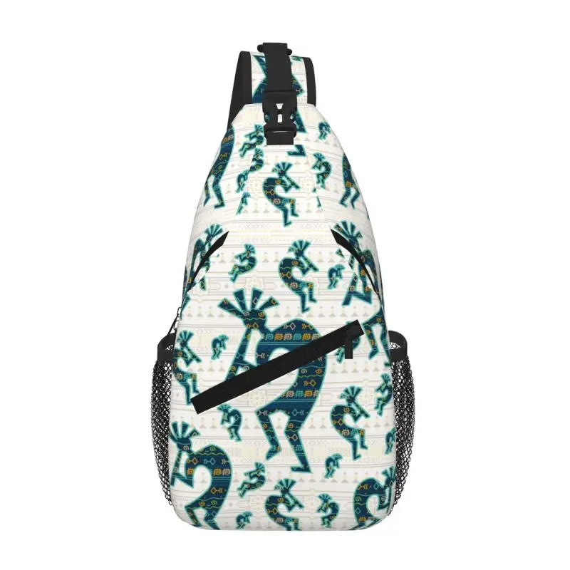 

Southwest Tribal Native American Kokopelli Sling Crossbody Backpack Men Custom Shoulder Chest Bag for Cycling Camping Daypack