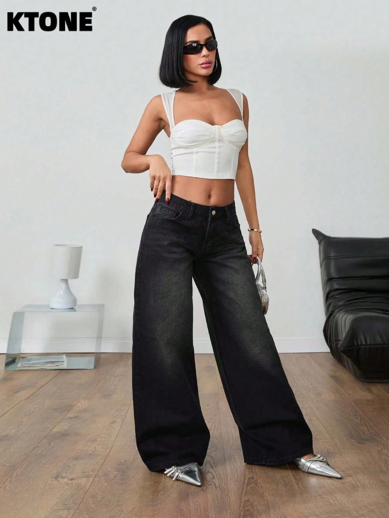 

Retro Jeans Men's Black Baggy Denim Streetwear Drip For Dating Original No accessories or belts included